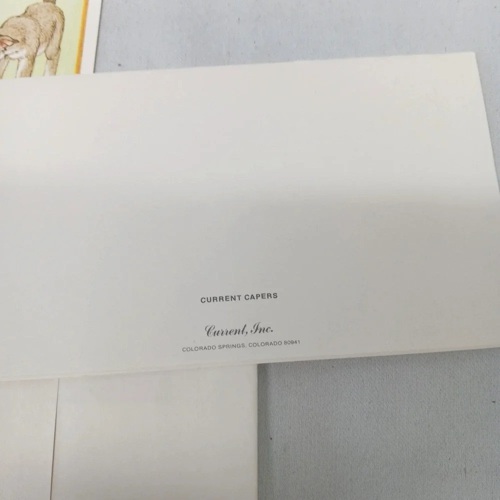 Current Capers Note Cards Vintage‎ 70s L K Powell Animals Stationery Set 4